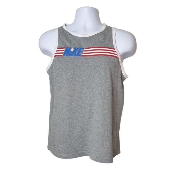 Nike Boys Tank Top XL GrayThe Nike Tee Patriotic Capt America Athletic Sporty - Picture 1 of 4